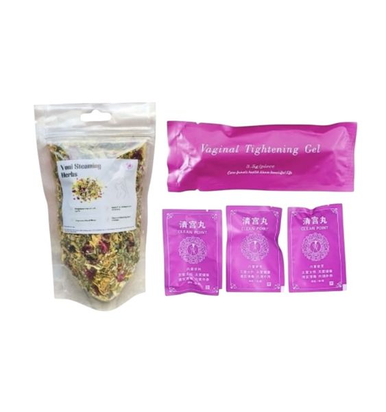 Feminine Combo Steamimy Herbs, 3x Yoni Pearl And Tightening Gel