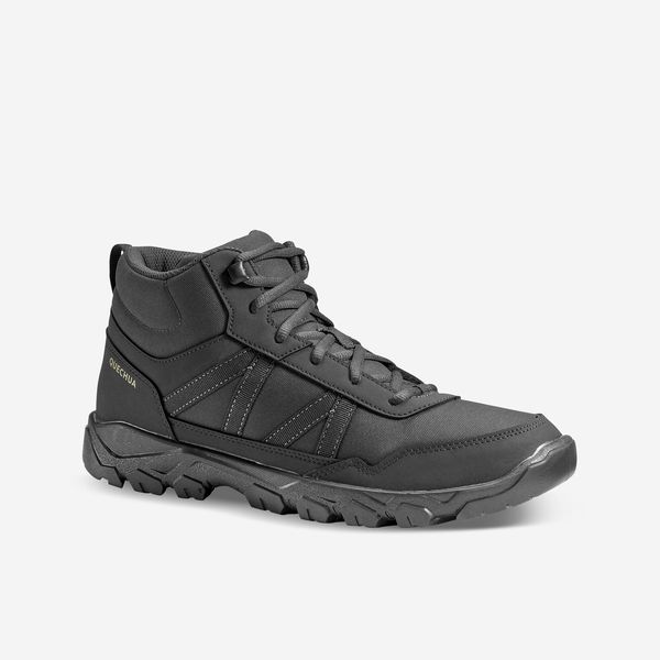 Quechua Men's Hiking Boots - NH100 Mid - Black