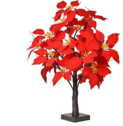 Christmas Flower Lamp with Battery &amp; USB, Night Light for Party Decor