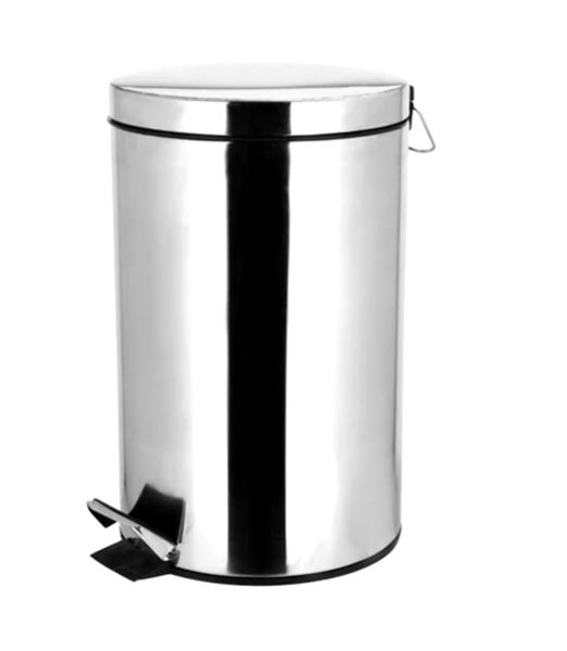 Dustbin /Pedal Bin 5L Plain Stainless Steel - Home Essentials
