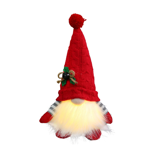 Gnome Doll with LED Light Merry Christmas Decor for Home Christmas Ornament