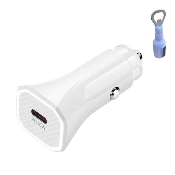 PD 20W Type-C Interface Car Charger with Bottle Opener