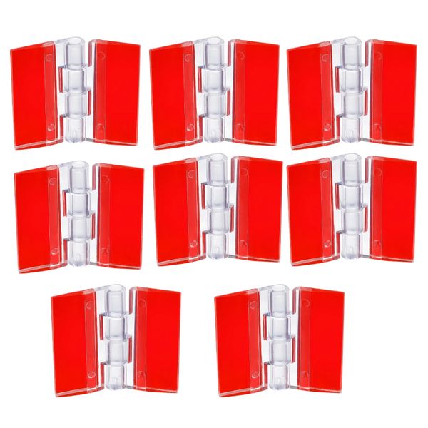 Tool DIY Self-Adhesive Clear Plastic Folding Acrylic Hinges 8 Pieces - 6.5cm