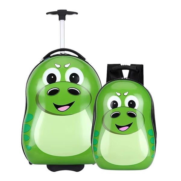 Dragon Cartoon Kids Luggage and Backpack Set - 16 Inch