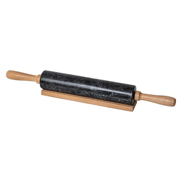 Premium Marble Rolling Pin with Wooden Handles