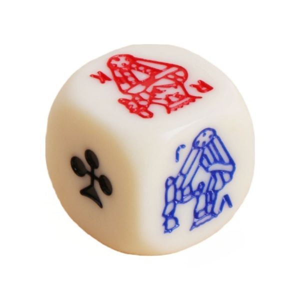 10 PCS Acrylic Carved Round Corner Poker Dice