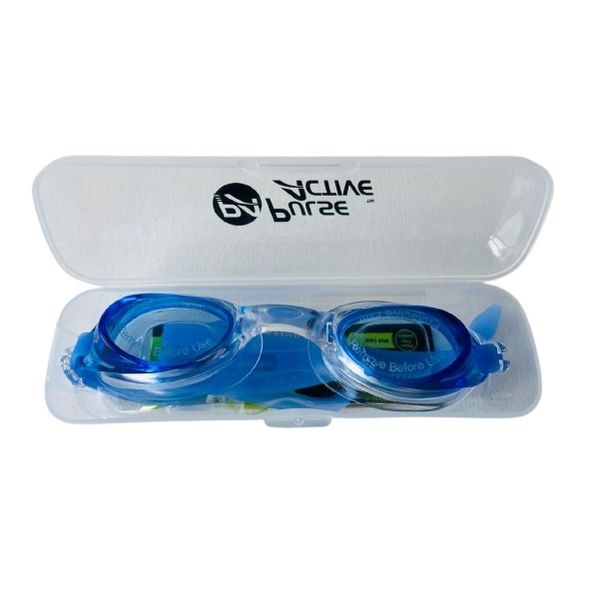 Pulse Active Adjustable Swimming Adult Goggles with Case &amp; Earplugs