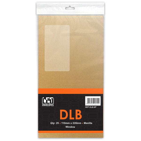 DLB Manilla Window Self Seal Retail Packs 25's Envelopes
