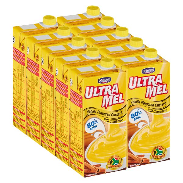 Ultra Mel Custard Cinnamon 1L Cartons Pack of 10
