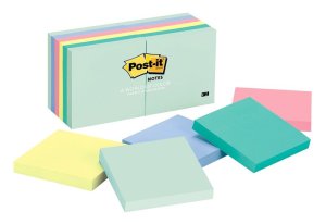 3M Post-it Notes 654-AST 12PK Marseille Colours - 12 Pads