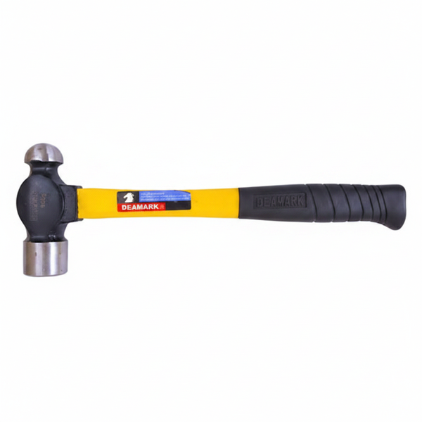 Deamark 900g Ball Pein Hammer with Fiberglass Handle for Metalworking