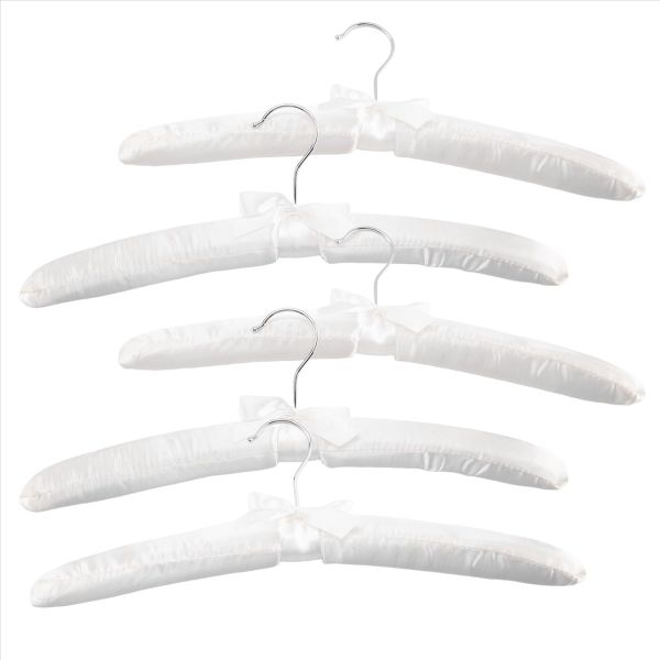 Satin Padded Hangers With Anti-Rust Swiveling Chrome Hook For Winter