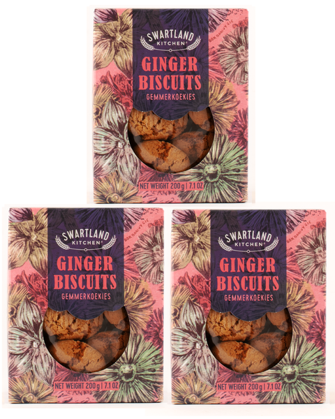 Swartland Kitchen Handcrafted 3 x 200 g Ginger Biscuits