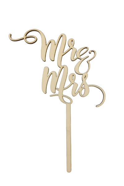 Love &amp; Sparkles Wooden finish Mr &amp; Mrs Wedding cake topper bridal decor