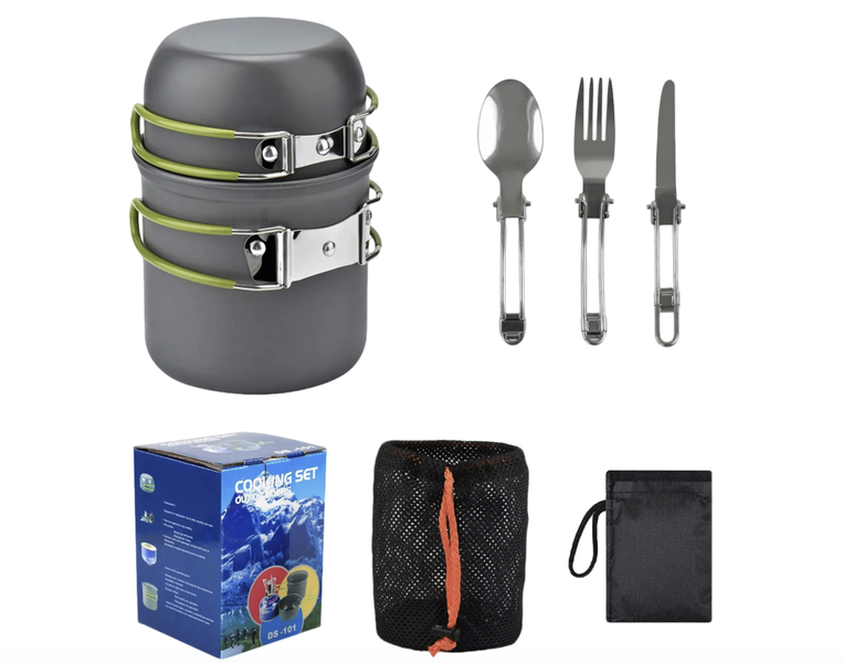 Camping Cookware Set, Outdoor Pan Set, Tourist Dishes