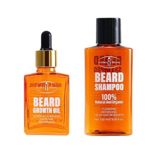 Pack of 2-Aichun Beauty Beard Growth Oil 30ml &amp; Beard Shampoo 120ml