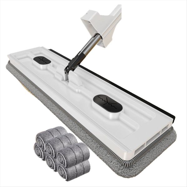 Home Cleaning Microfiber Rotating Mop Floor Washing Brooms White