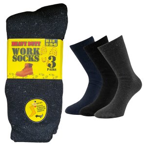 Heavy Duty Work Socks 3 Pairs (UK 6-11)