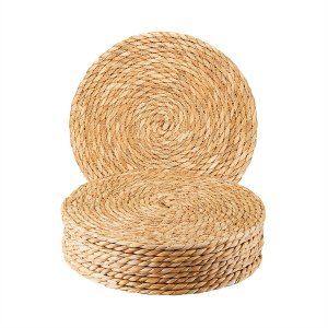 Round Woven Placemats Boho Rattan Placemats - 10 Placemats