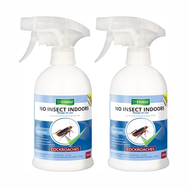 2 x Efekto No Insect Indoors Ready-to-Use Cockroach 375ml