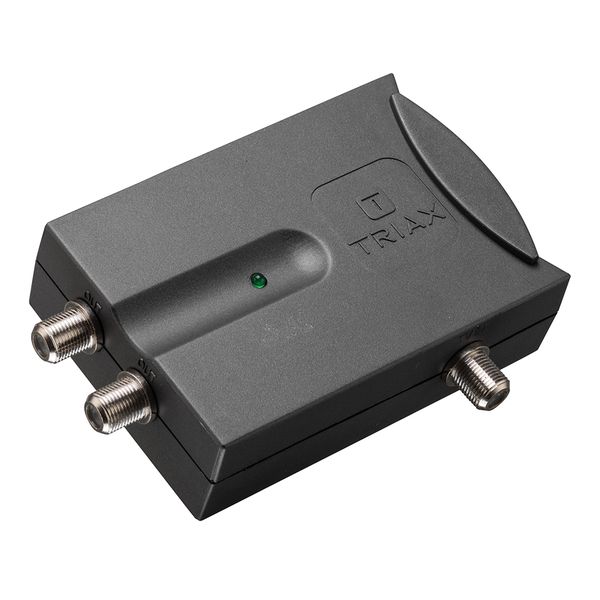 Triax 1 in 2 Out Active TV link Splitter, with IR Return