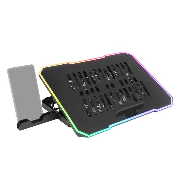 Laptop Cooling Rack, RGB Lights Laptop Cooler 6 Fans for Laptops