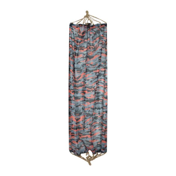 Lightweight Mesh Camping Hammock - Orange Camo