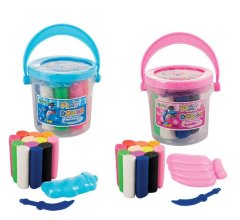 Bulk Pack x 8 Play Dough Bucket with Dough and Accessories