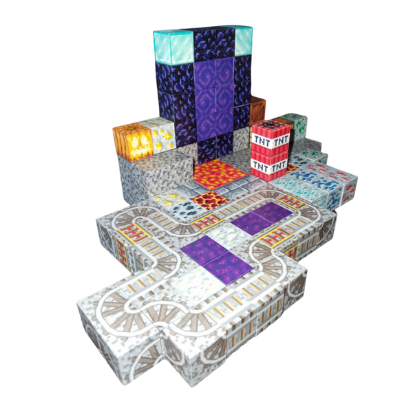 106pcs Magnetic Cube Building Blocks Mine Portal Craft Set