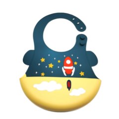 Fun 3D Silicone Bib - Rocket