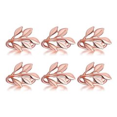 6 Pcs Napkin Ring,Leaf Napkin Set,Napkin Ring Napkin Holder Decoration,Suit