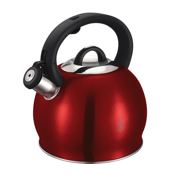 Berlinger Haus 3L Stainless Steel Stove Top Kettle - Burgundy Edition