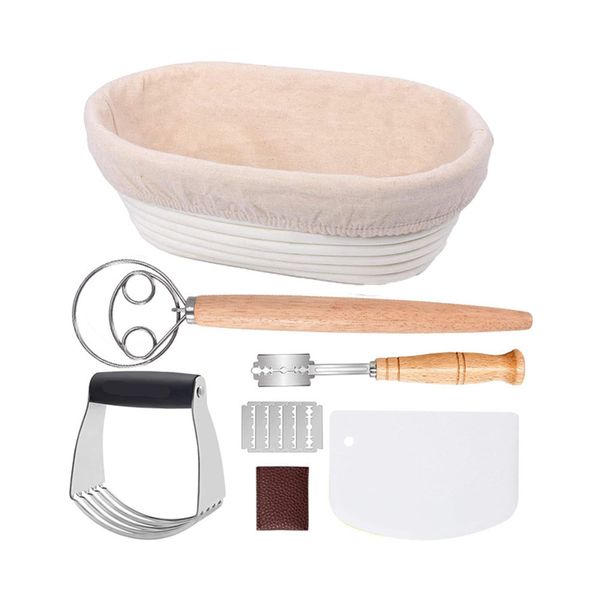 10 inch Oval Shape Bread Proofing Basket Set Bread Making Tools Set