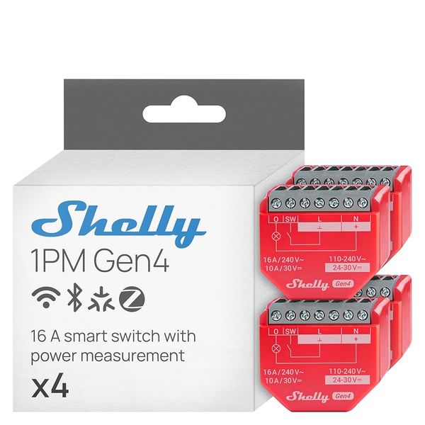 Shelly 1PM GEN4 4-Pack