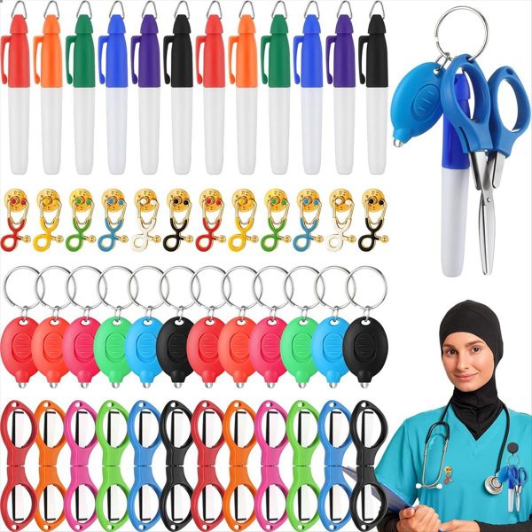 96 Pcs Graduation Gifts for Nursing Students Stethoscope Brooch Pins