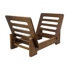 MIkaco Wooden Desktop Record Holder Vinyl &amp;Magazine Storage Organizer Rack