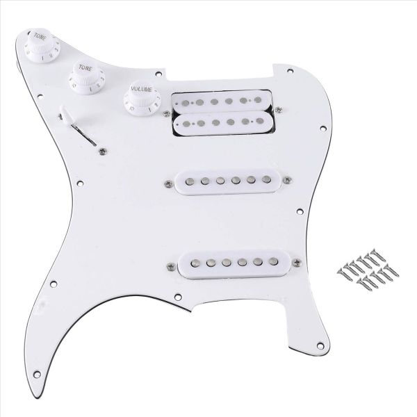 St Sq Electric Guitar Loaded Prewired Pickup Assembly White Regular