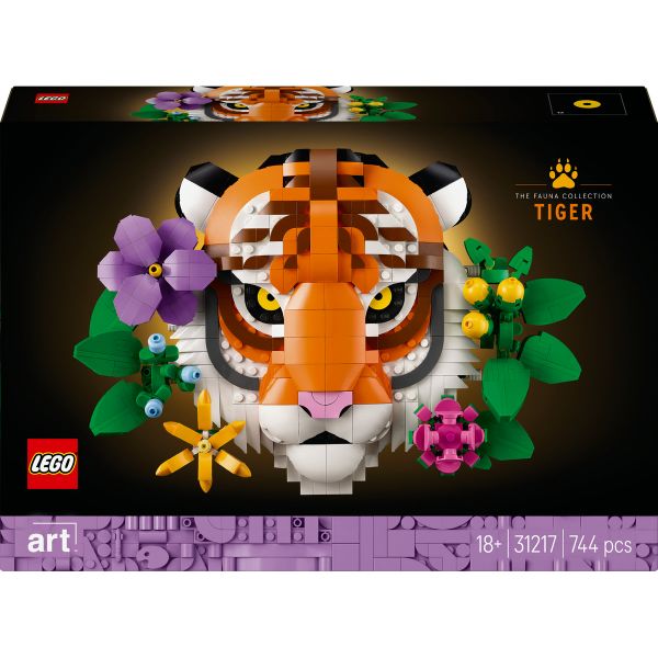 LEGO® Art The Fauna Collection – Tiger, Housewarming Gift for a New Home 31217