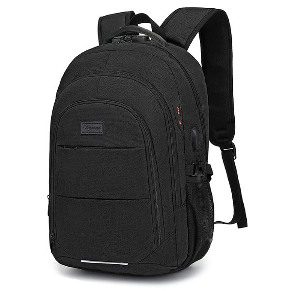 NANWEI Laptop Backpack with USB Charging Port Waterproof Anti-Theft Bag