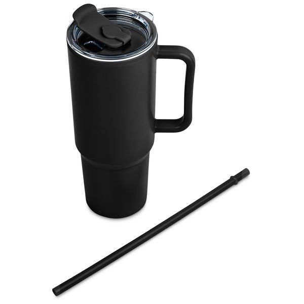 1.2 L Double Wall Travel Tumbler Mug - Cup holder-friendly base