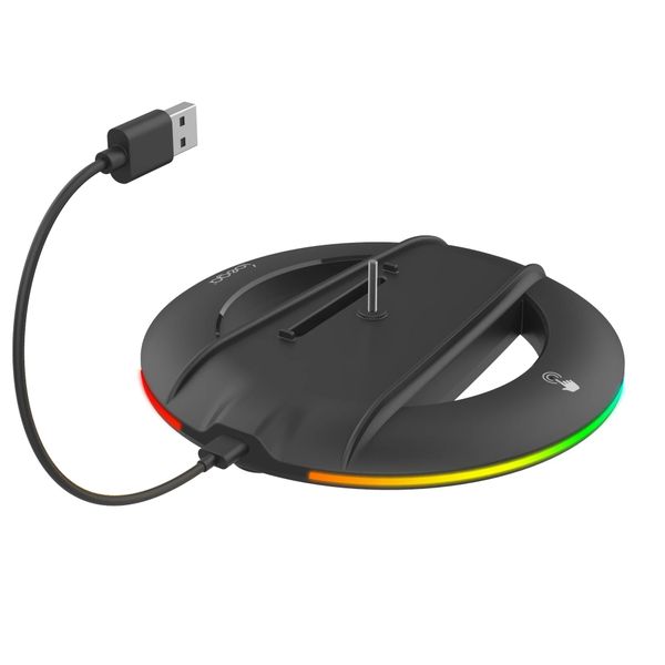 IPEGA Vertical Stand for PS5 Slim Console Disc&amp;Digital with 14 Light Mode