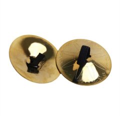 4 Pieces Copper Finger Cymbals, Small Finger Cymbals for Belly Dancing, Mus
