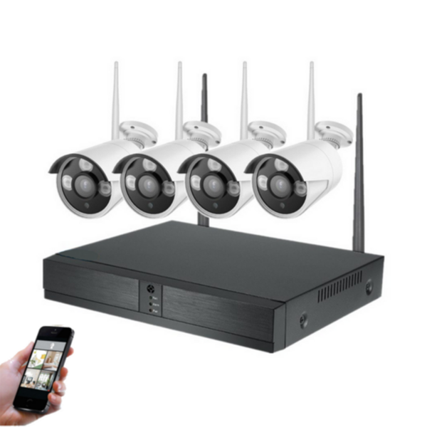 4 Camera 4 Channel HD Wireless 5G CCTV Security Surveillance Kit