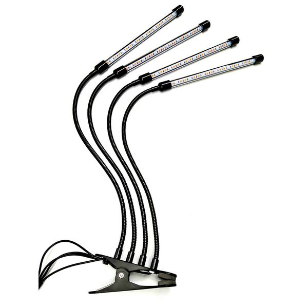 Indoor Hydroponic Grow Light 40W 80LED's 4 x 360° Flexible Gooseneck Arms