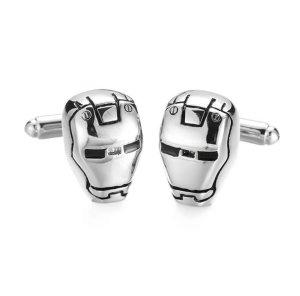 OTC Silver Colour Ironman Helmet Cufflinks