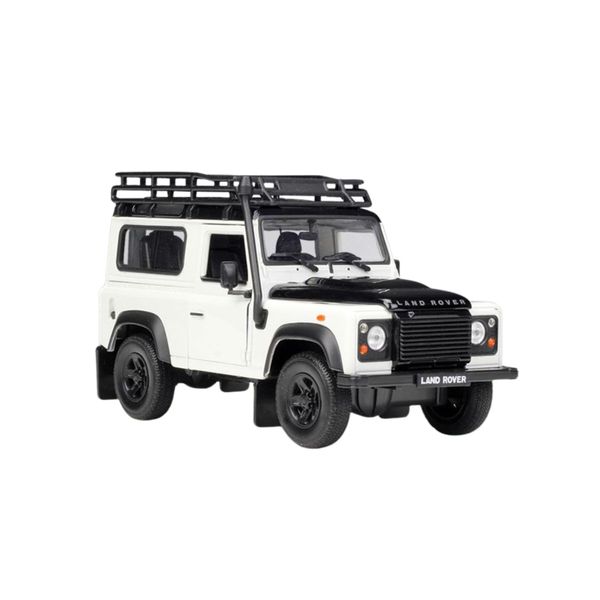 Welly Land Rover Defender Scale 1:24 White with Roof Racks