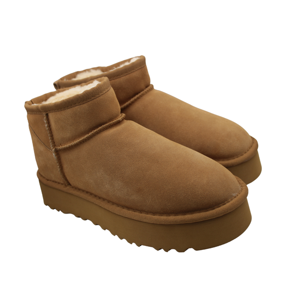Women's Winter Boots, Cowhide Upper, Sheepskin-Lined, Thick Sole Snow Boots