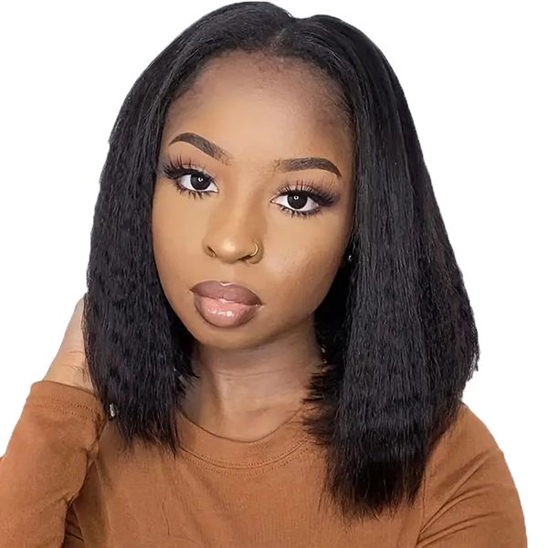 Brazilian Kinky Straight Full Frontal Wig - 10inch