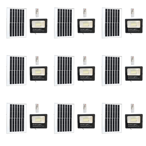 400W Solar Flood Light with Remote Control - IP67 Outdoor Light-9Pack