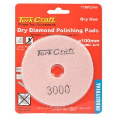 Tork Craft - 100mm Diamond Polishing Pad 3000 Grit Dry Use